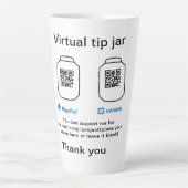 Virtual tip jar q oder Code-Geld-Spende PayPal ven Milchtasse (Vorderseite)
