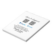 Virtual tip jar q oder Code-Geld-Spende PayPal ven Notizblock (Rotiert)