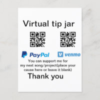 Virtual tip jar q oder Code-Geld-Spende PayPal ven