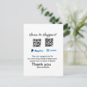 Virtual tip jar q oder Code-Geld-Spende PayPal ven Postkarte (Stehend Vorderseite)