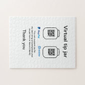 Virtual tip jar q oder Code-Geld-Spende PayPal ven Puzzle (Horizontal)