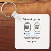 Virtual tip jar q oder Code-Geld-Spende PayPal ven Schlüsselanhänger (Vorderseite)