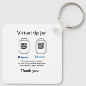 Virtual tip jar q oder Code-Geld-Spende PayPal ven Schlüsselanhänger (Rückseite)