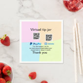 Virtual tip jar q oder Code-Geld-Spende PayPal ven Serviette (Beispiel)