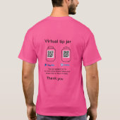 Virtual tip jar q oder Code-Geld-Spende PayPal ven T-Shirt (Rückseite)