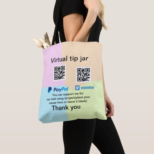 Virtual tip jar q oder Code-Geld-Spende PayPal ven Tasche (Von Nahem)