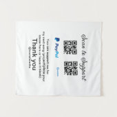 Virtual tip jar q oder Code-Geld-Spende PayPal ven Wandteppich (Vorderseite (Horizontal))