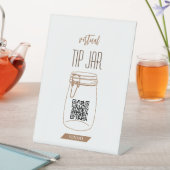 Virtual Tip Jar QR Code Pedestal Sign Sockelschild (In Situ)