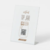 Virtual Tip Jar QR Code Pedestal Sign Sockelschild (Vorderseite)