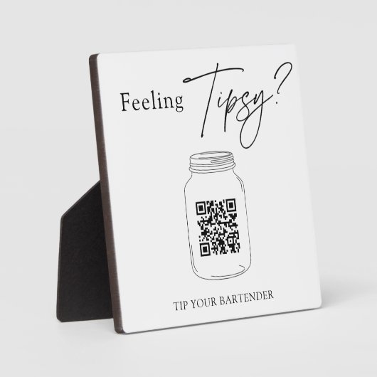 Virtual Tip Jar QR Code Signature Plaque Fotoplatte (Vorderseite)