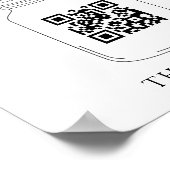 Virtual Tip Jar QR Code Tipp für Ihren Barkeeper S Poster (Ecke)