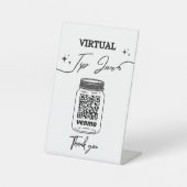 Virtual Tip Jar QR Code Tipp für Ihren Barkeeper Sockelschild (Vorderseite)