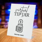 Virtual Tip Jar QR Code Tipp für Ihren Barkeeper Sockelschild