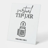 Virtual Tip Jar QR Code Tipp für Ihren Barkeeper Sockelschild (Vorderseite)
