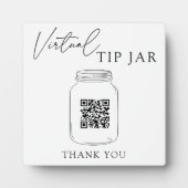 Virtual Tip Jar QR Code-Zeichen Fotoplatte (Vorderseite)