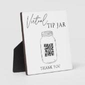 Virtual Tip Jar QR Code-Zeichen Fotoplatte (Vorderseite)