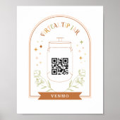 Virtual Tip Jar Scan QR Code Cash App Zahlung Ped Poster (Vorne)