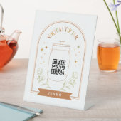 Virtual Tip Jar Scan QR Code Cash App Zahlung Ped Sockelschild (In Situ)