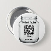Virtual Tip Jar, Scan to Tip Glass Jar Button (Vorne & Hinten)