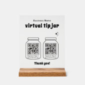 Virtual Tip Jar with 2 QR Code Acrylschild (Vorderseite)