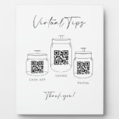 Virtual Tipp Jar Scan QR Code Cash App Zahlung Fotoplatte (Vorderseite)