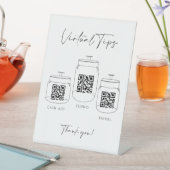Virtual Tipp Jar Scan QR Code Cash App Zahlung Sockelschild (In Situ)