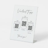 Virtual Tipp Jar Scan QR Code Cash App Zahlung Sockelschild (Vorderseite)