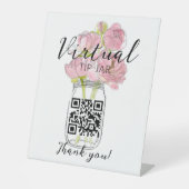 Virtual Tipp Jar Scan QR Code Zahlung Sockelschild (Vorderseite)