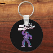 Virtual Vibes Vr-Headset für Spieler und Träumer Schlüsselanhänger (Vorderseite)