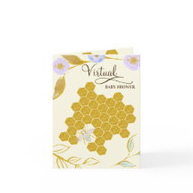 Virtual Watercolor Golden Mommy to Bee Baby Dusche