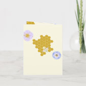 Virtual Watercolor Golden Mommy to Bee Baby Dusche Einladung (Rückseite)