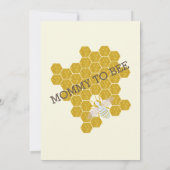 VIRTUAL Watercolor Golden Mommy to Bee Baby Dusche Einladung (Rückseite)