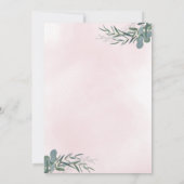 Virtual Wedding Blush Pink Peony Watercolor Einladung (Rückseite)
