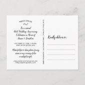 Virtual Wedding-Jubiläum-Party, FotoCollage Postkarte (Rückseite)