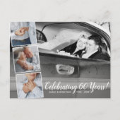 Virtual Wedding-Jubiläum-Party, FotoCollage Postkarte (Vorderseite)