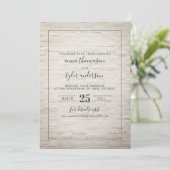 Virtual Wedding Livestream Black & White Brick Einladung (Stehend Vorderseite)