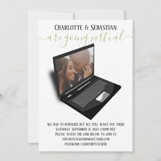 Virtual Wedding speichert das Date-Foto Save The Date (Vorderseite)