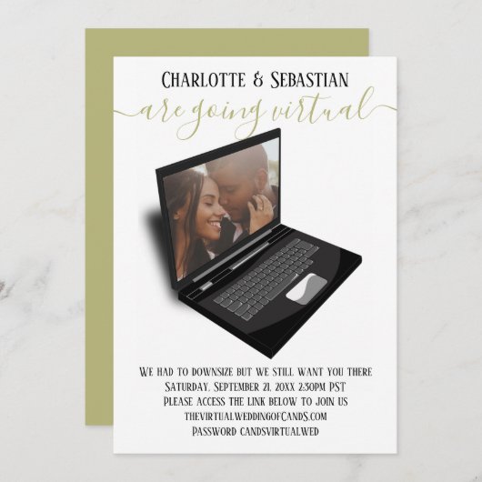 Virtual Wedding speichert das Date-Foto Save The Date (Vorne/Hinten)