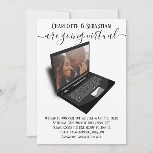 Virtual Wedding speichert das Date-Foto Save The Date (Vorderseite)