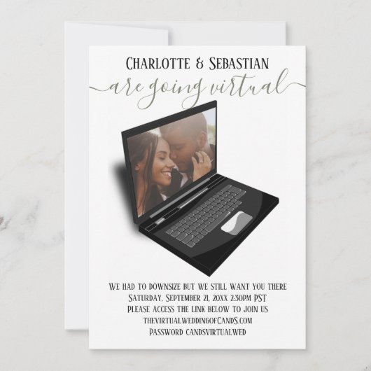 Virtual Wedding speichert das Date-Foto Save The Date (Vorderseite)