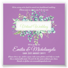 Virtual Wedding Video Chat Live Streaming Einladun Fotodruck