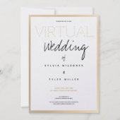 Virtual Wedding White Gold Black Typografy (Vorderseite)