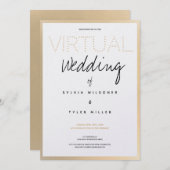 Virtual Wedding White Gold Black Typografy (Vorne/Hinten)