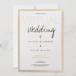 Virtual Wedding White Gold Black Typografy