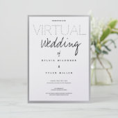 Virtual Wedding White Silver Black Typografy (Stehend Vorderseite)