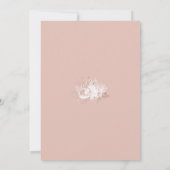 Virtual Wedding WiFi Zoom Dusty Rose Gray Floral Einladung (Rückseite)