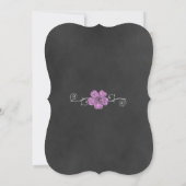 Virtual Wedding Wild Pink Roses Chalkboard Einladung (Rückseite)