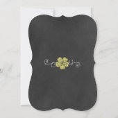 Virtual Wedding Wild Yellow Roses Chalkboard Einladung (Rückseite)