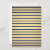 Virtual Zoom Bar Mitzvah Navy Blue White & Gold Einladung (Rückseite)