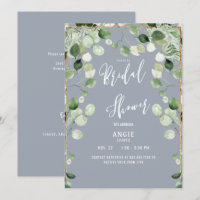 Virtual Zoom Brautparty Foliage Dusty Blue Invi